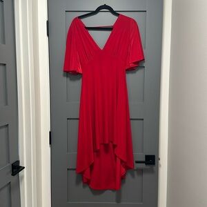 Boutique red dress Rayon/spandex. Made in the USA